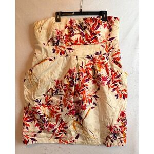 Torrid Plus Size‎ Strapless Floral Sun Dress Size 22 Pockets Cotton